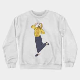 Happy in Yellow Crewneck Sweatshirt